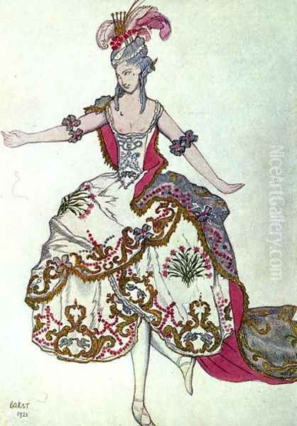 Costume design for The Fairy Carnation, from Sleeping Beauty, 1921 Oil Painting by Leon Samoilovitch Bakst