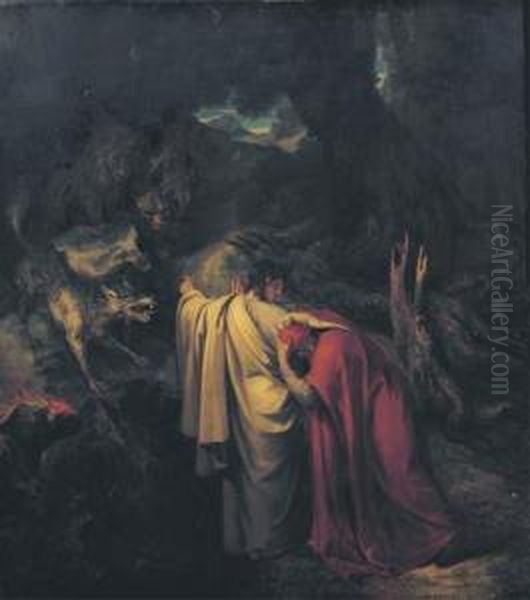 Dante In The Underworld Oil Painting by George Augustus Wallis