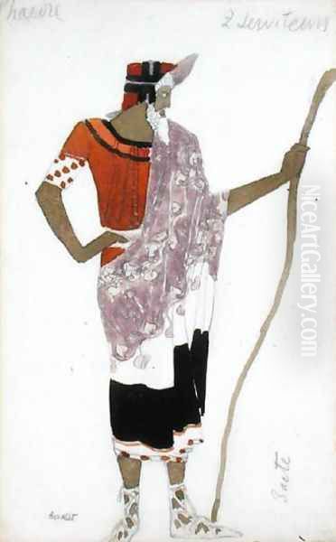 Costume Design for a servant from 'Phaedre', 1923 Oil Painting by Leon Samoilovitch Bakst