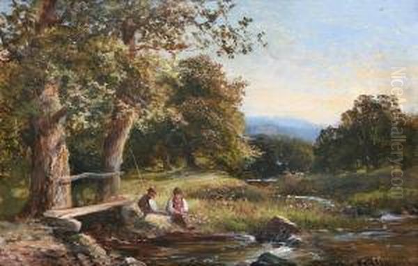 At Gomshall, Surrey Oil Painting by Walter Wallis