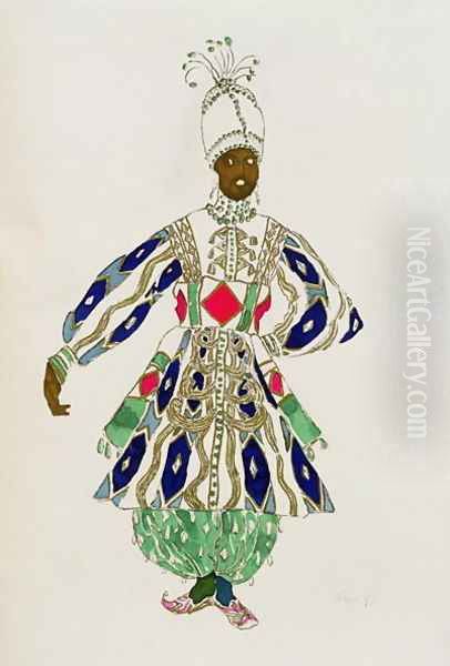 Costume for a 'negro', from Aladdin, 1916 Oil Painting by Leon Samoilovitch Bakst