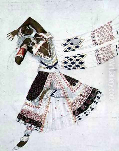 Costume design from Le Dieu Bleu, 1911 Oil Painting by Leon Samoilovitch Bakst