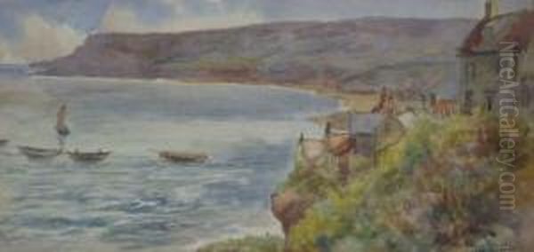 Robin Hood's Bay Oil Painting by James Ulric Walmsley