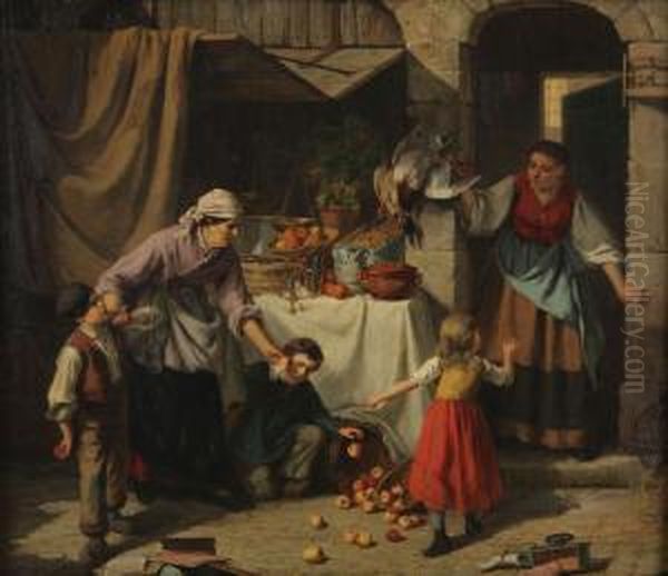 Deugnieten Bij De Lurven Gevat Oil Painting by Jan Walraven