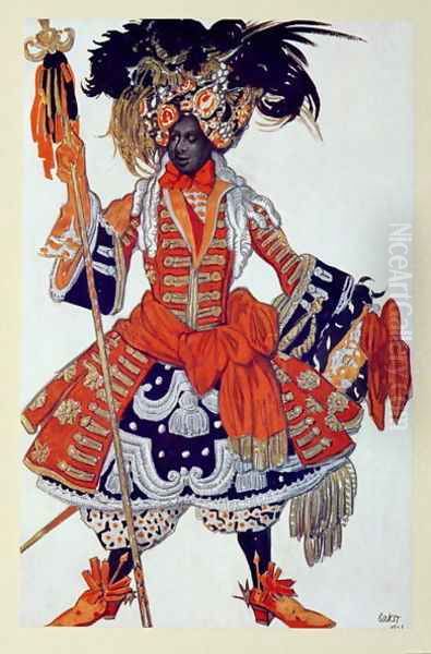 Costume design for The Queen's Guard, from Sleeping Beauty, 1921 Oil Painting by Leon Samoilovitch Bakst