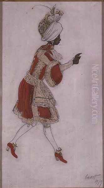 Design for a Page Boy in 'The Sleeping Princess', 1919 Oil Painting by Leon Samoilovitch Bakst