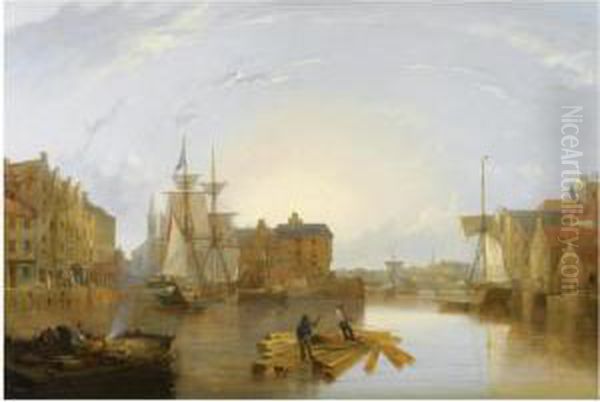 Bristol Harbour Oil Painting by Joseph Walter