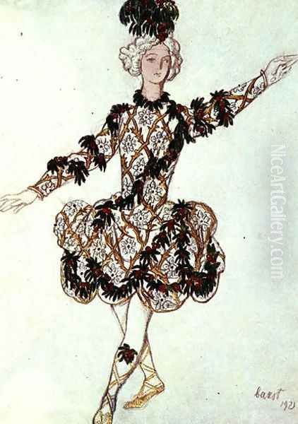 Costume design for the Fairy Cherry's Pageboy, from Sleeping Beauty, 1921 Oil Painting by Leon Samoilovitch Bakst