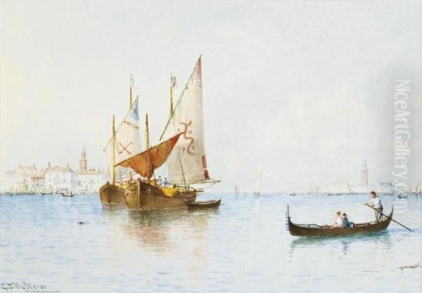 In The Lagoon, Venice Oil Painting by George Stanfield Walters