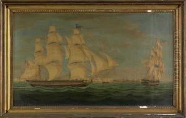 Of The Philadelphia Ship Oil Painting by Miles Walters