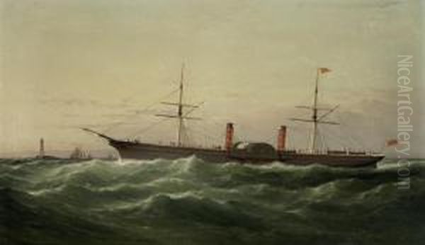 The Cunarder Oil Painting by Samuel Walters