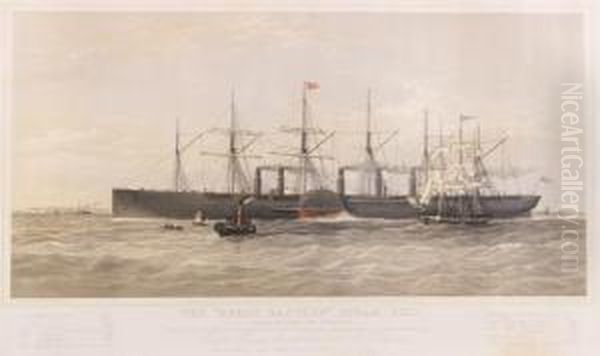 The Great Eastern Steam Ship Oil Painting by Samuel Walters