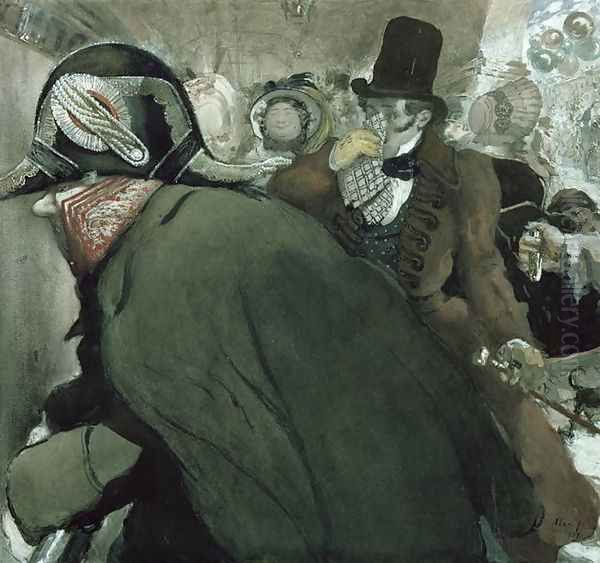 Illustration for 'The Nose' Oil Painting by Leon Samoilovitch Bakst