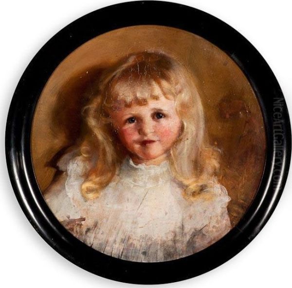 A Study Of A Young Girl Oil Painting by Edward Arthur Walton