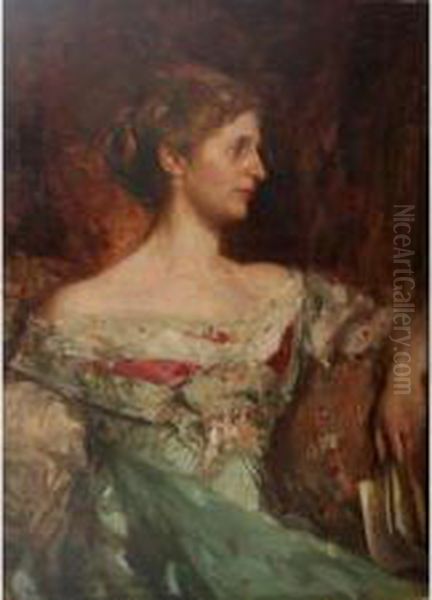 Portrait Of Jane Bury Oil Painting by Edward Arthur Walton