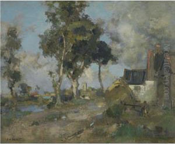 The Glebe Farm Oil Painting by Edward Arthur Walton