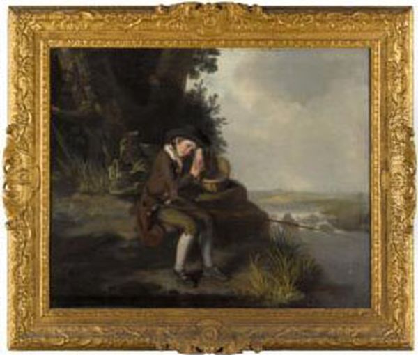 The Young Angler Oil Painting by Henry Walton