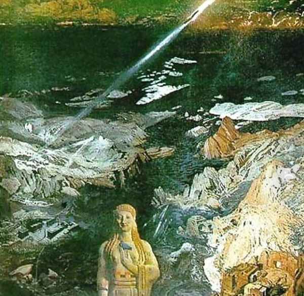 Lightning of Zeus Oil Painting by Leon Samoilovitch Bakst