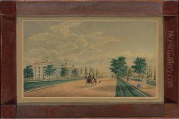 View Of Geneva College, Taken From South Road Oil Painting by Henry Walton