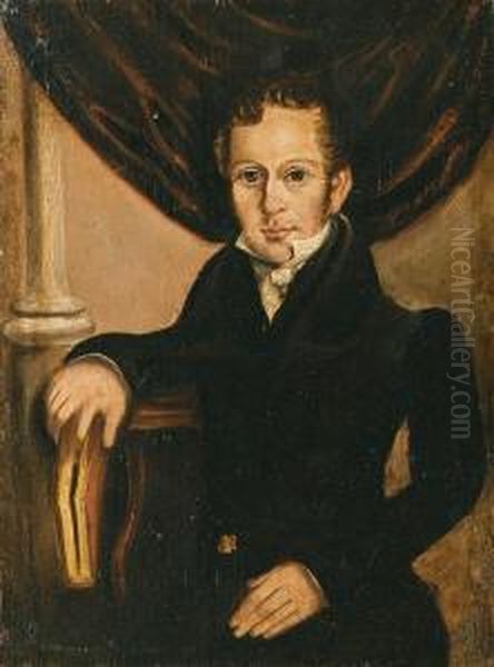 Portrait Of Daniel B. Reynolds, Age 12 Years, Dated 1846 Oil Painting by Henry Walton