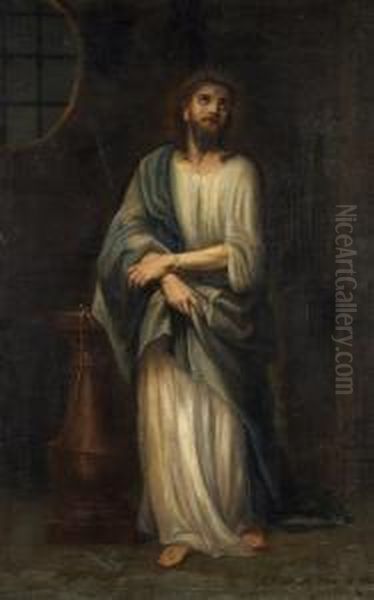 Le Christ La Nuit Du Jeudi Saint Oil Painting by Joseph Wamps