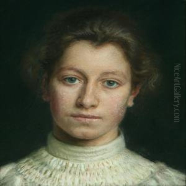 Portait Of Rigmorbruun Oil Painting by Elisabeth Moller Wandel