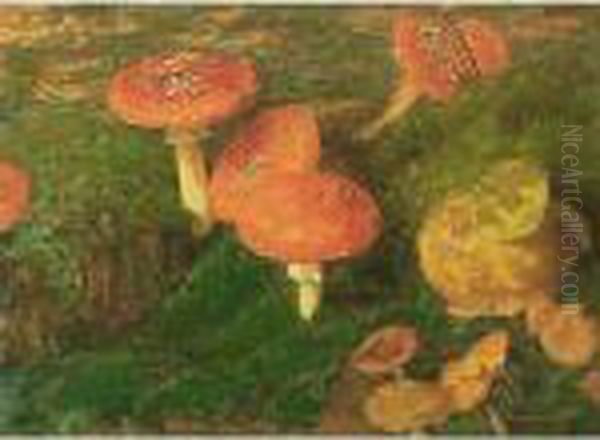 Mushrooms Oil Painting by Marie Wandscheer