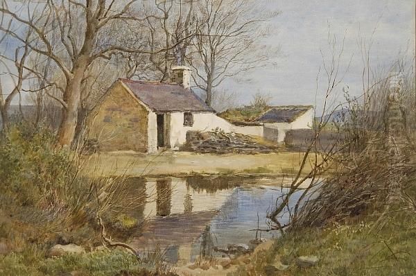 'the Mill Stream', And Another Similar, A Pair Oil Painting by Richard Wane