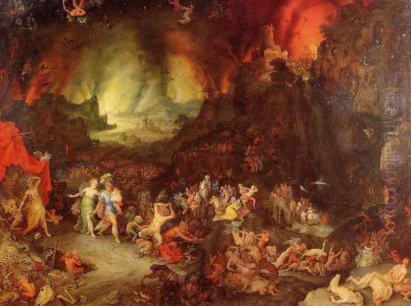 Aenaes and the Sybil in Hades Oil Painting by Jan The Elder Brueghel