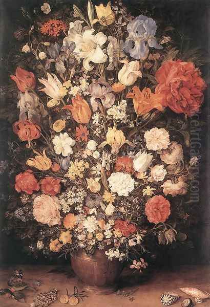 Bouquet 1606 Oil Painting by Jan The Elder Brueghel