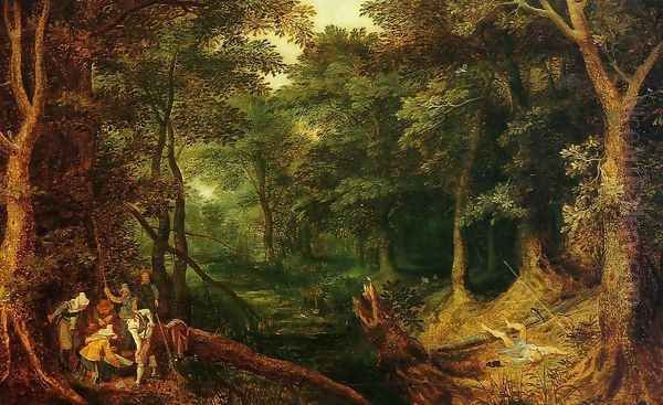 Ambush in the Woods Oil Painting by Jan The Elder Brueghel