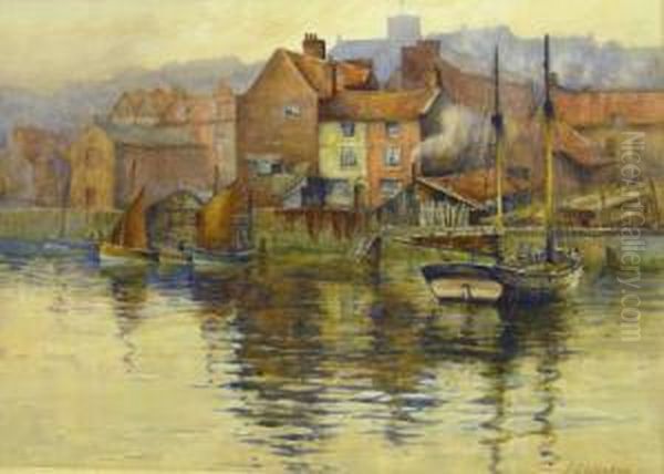 Old Sandside Scarborough Oil Painting by Charles Edward Wanless