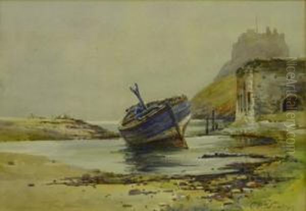 Holy Island Oil Painting by Charles Edward Wanless