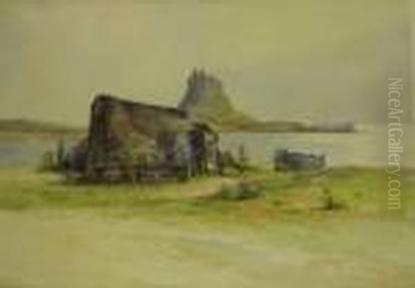 Holy Island Oil Painting by Charles Edward Wanless