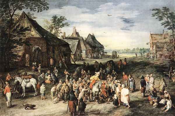 St Martin Oil Painting by Jan The Elder Brueghel