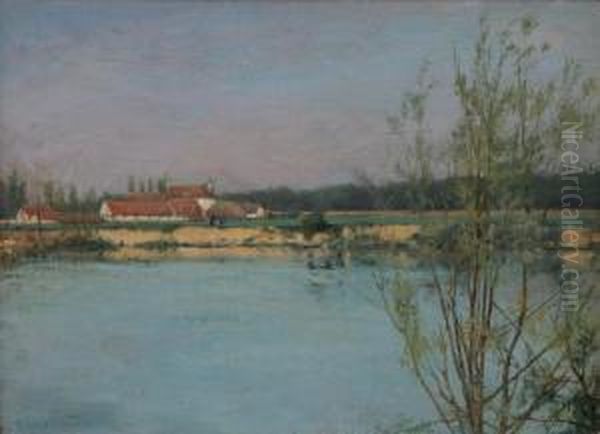 Gard Vid Sjo Oil Painting by Alfred Ward