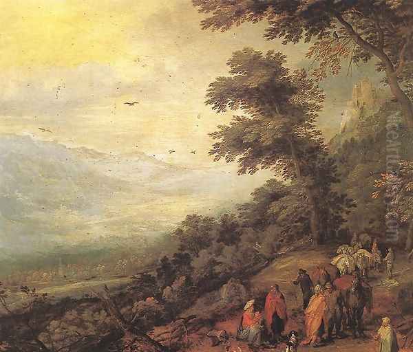 Gathering of Gypsies in the Wood Oil Painting by Jan The Elder Brueghel