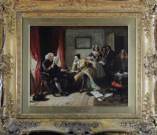 Doctor Johnson And Oliver Goldsmith Oil Painting by Edward Matthew Ward