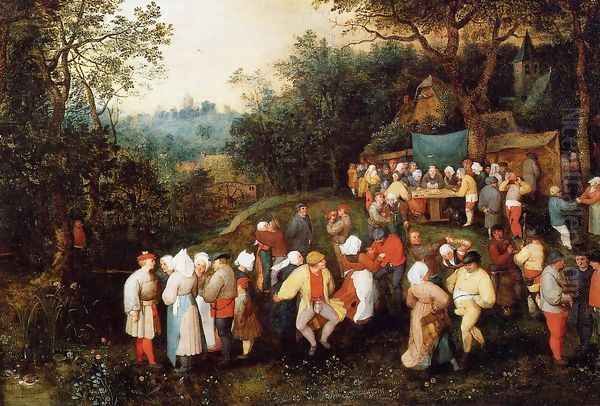 The Wedding Feast Oil Painting by Jan The Elder Brueghel