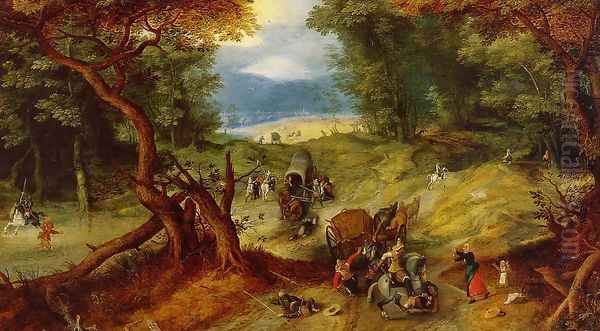 The Ambush Oil Painting by Jan The Elder Brueghel