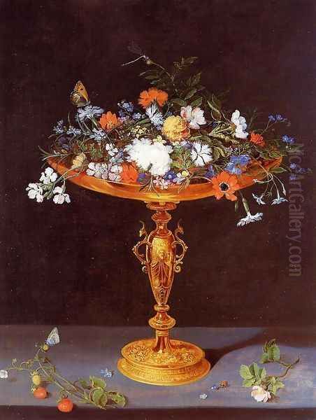 Tazza with Flowers Oil Painting by Jan The Elder Brueghel