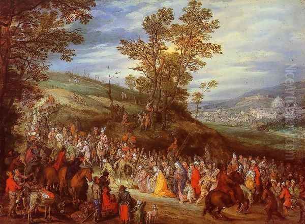 The Way of the Cross Oil Painting by Jan The Elder Brueghel