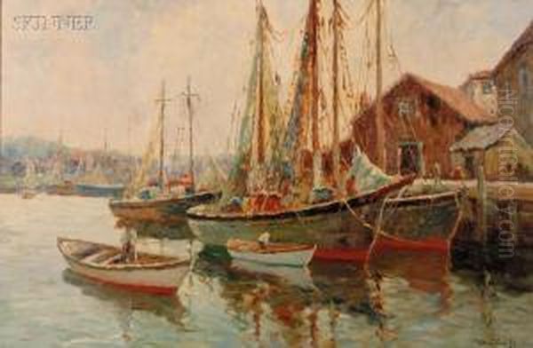 Harbor View Oil Painting by William Ward