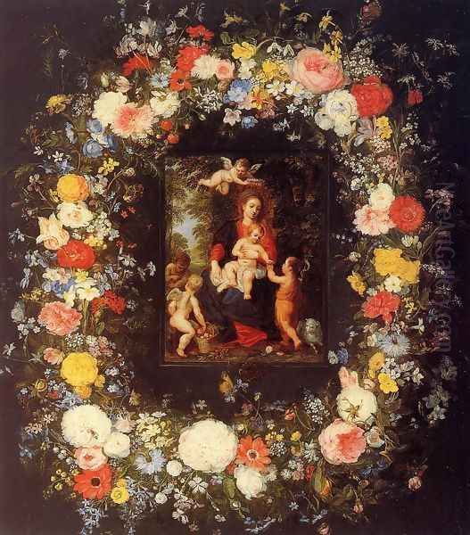 The Holy Family Oil Painting by Jan The Elder Brueghel