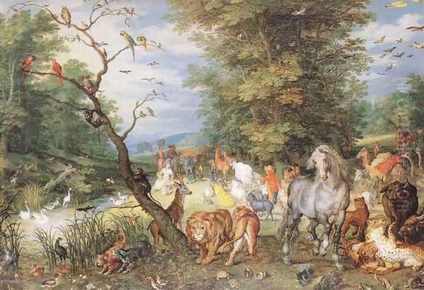 The Animals Entering the Ark Oil Painting by Jan The Elder Brueghel