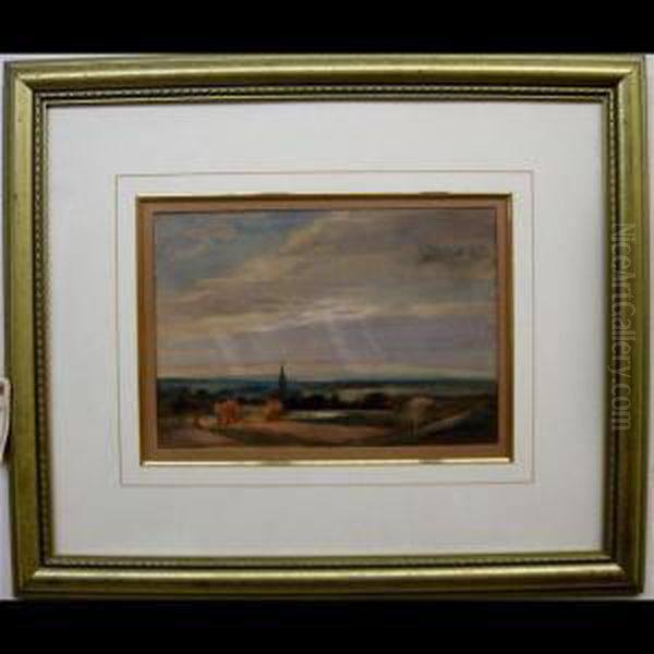 Sussex Landscape Oil Painting by William Henry Waring