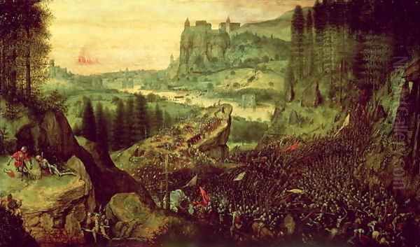 The Suicide of Saul Oil Painting by Jan The Elder Brueghel