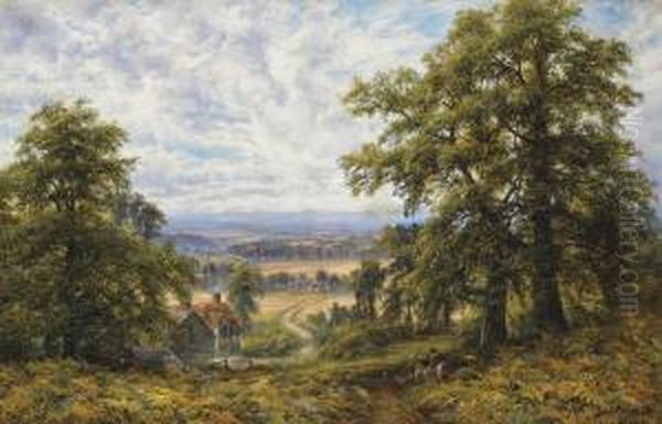 Extensive Landscape Oil Painting by Edmund George Warren