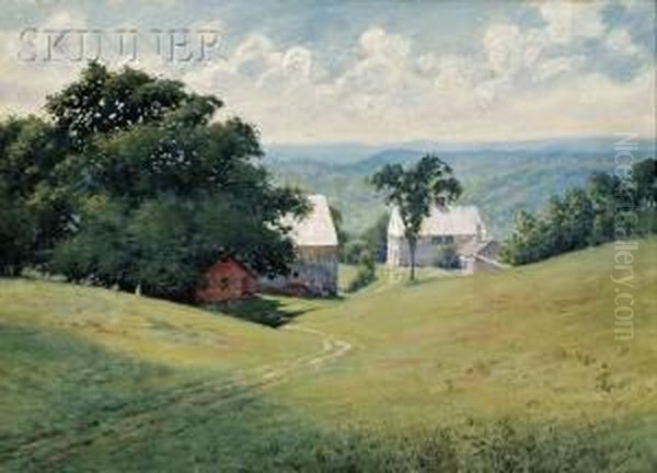 View Of The Homestead In Westminster, Possibly Vermont Oil Painting by Harold Broadfield Warren