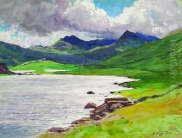 Capel Curig, North Wales Oil Painting by Harold Broadfield Warren